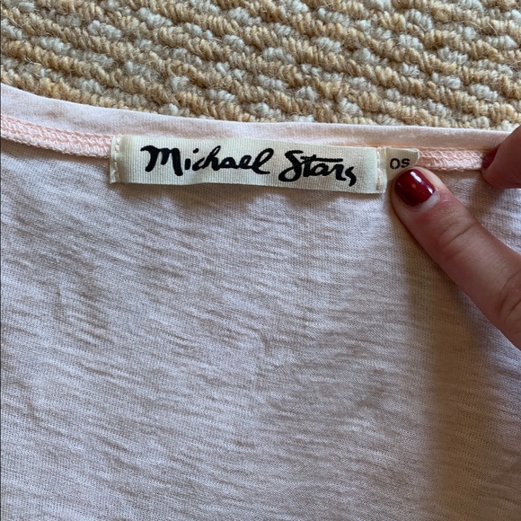 Pink Michael stars designer long sleeve shirt - Picture 2 of 2